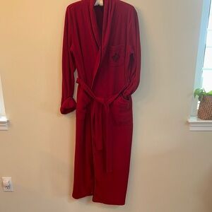 Lauren Ralph Lauren Red Velour Shawl Collar Robe – Vintage – Size M